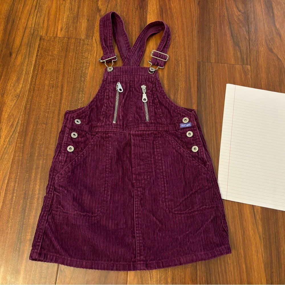 The Children’s Place vintage y2k purple corduroy overall dress